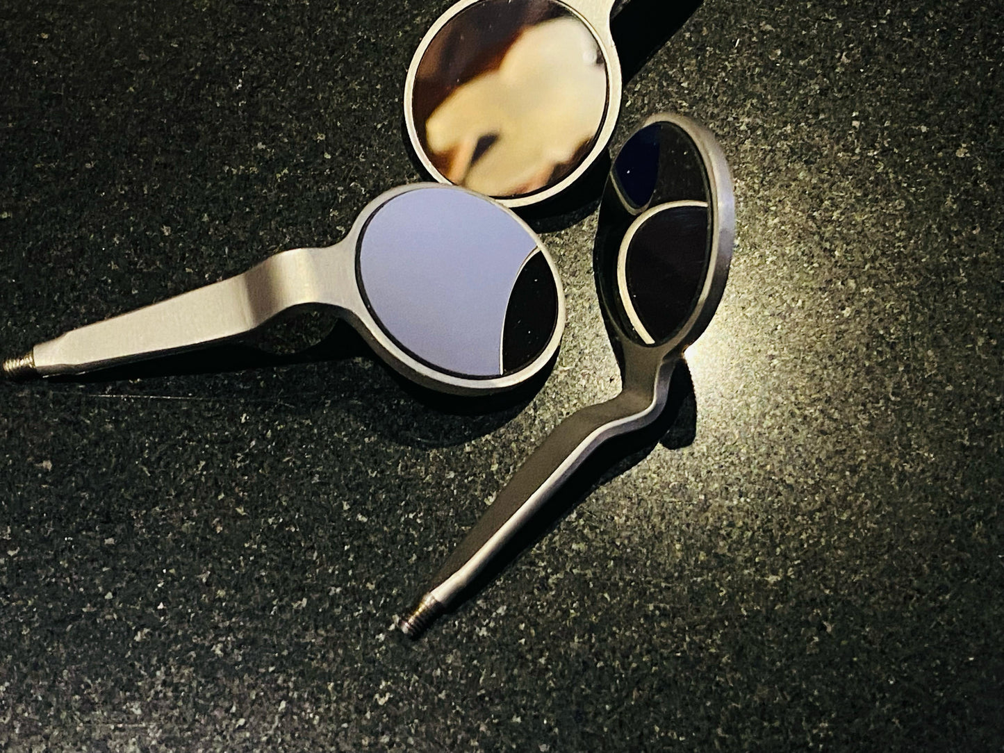 rhodium coated mirror tops pack of 3