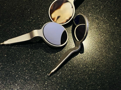 rhodium coated mirror tops pack of 3