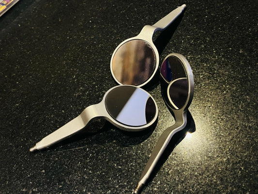 rhodium coated mirror tops pack of 3