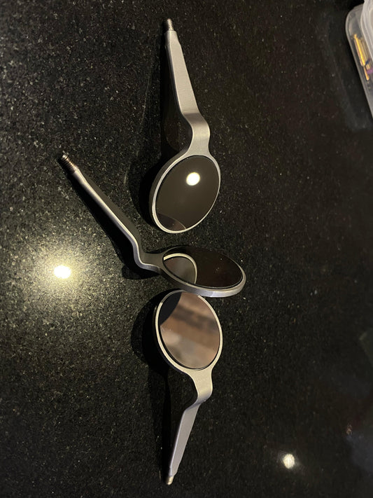 rhodium coated mirror tops pack of 3